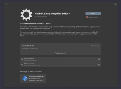 NVIDIA Linux Graphic Driver