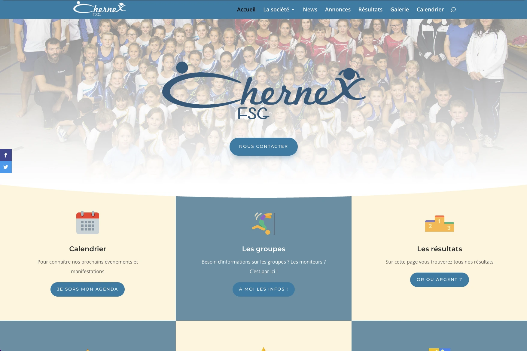 Screenshot of the FSG Chernex website running WordPress and Divi in 2025